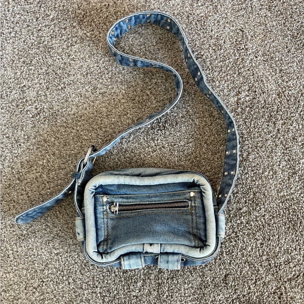 UO Denim Crossbody Bag